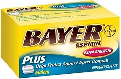 Bayer Extra Strength Plus Calcium Carbonate Buffer, 50-Count Caplets (Pack of 4)