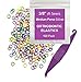 3/8 Inch Orthodontic Elastic Rubber Bands, 100 Pack, Neon, Medium 3.5 ounce Small Rubberbands Dreadlocks Hair Braids Fix Tooth Gap, Free Elastic Placer for Braces