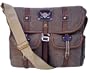 MILITARY STYLE CANVAS MESSENGER BAG LAPTOP BOOKBAG BROWN