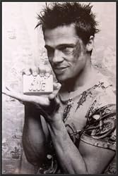 Fight Club Soap Poster Dry Mounted Wood Framed, 24x36..