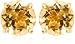 Gold Plated Sterling Silver 6mm Round Citrine Earrings