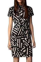 Petite Polyester Geometric Print Mini Dress 