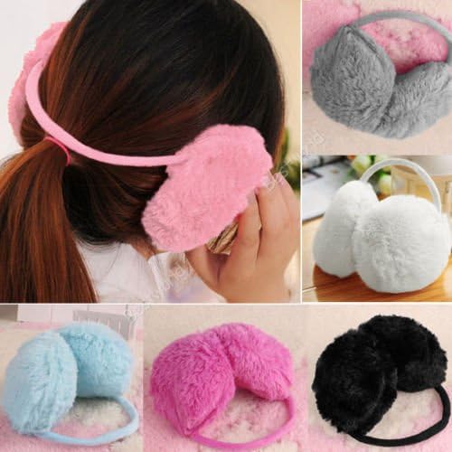 Fashion Style New Soft Unisex Womens Mens Winter Fleece Ear Wrap Muffs Warmers Earmuffs 6 Colors (white)