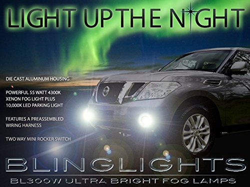Xenon Halogen Fog Lights Kit for 2010 2011 2012 Nissan Patrol Safari P61 Y62