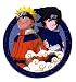 Naruto & Sasuke Uchiha in cloud - Cursed Seal of Heaven Iron On Transfer for T-Shirt ~ Naruto