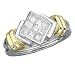 Gold Plated Sterling Silver 1/2 ct. Square Shaped Cubic Zirconia Ring
