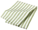 Domestique Linen/Cotton Narrow Stripe Set of 3 Kitchen Towels, Celedon