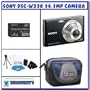 Sony DSC-W330 14.1MP Digital Camera with 4x Wide Angle Zoom with Digital Steady Shot Image Stabilization and 3.0 inch LCD Black Starter Pack 3