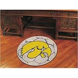 Iowa Hawkeyes NCAA Soccer Ball Round Floor Mat (29)