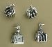 Sterling Silver Charm, Lincoln Memorial, 3/4 inch, 5.2 grams