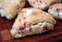 Raspberry White Chocolate Scones (a large single mix)