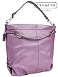 Authentic Coach Pebbled Leather Brooke Large Hobo Bag 16618 Lilac Purple