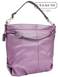 Authentic Coach Pebbled Leather Brooke Large Hobo Bag 16618 Lilac Purple