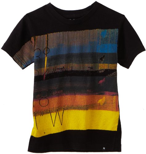 Hurley Boys 8-20 Surf Stripe T-Shirt, Black, X-Large
