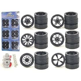 Black Replacement Rims For 1/24 Scale Cars & Trucks