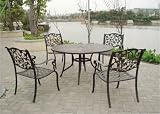 Cast Aluminum 56 Round Patio Table Set