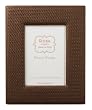 Woven Leather Picture Frame, Italian, Brown, 4x6"