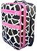 Giraffe Print Wheeled Suitcase Luggage Pink Trim Travel