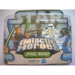 Star Wars Galactic Heroes Action Figures - Anakin Skywalker and Clone Trooper Episode II
