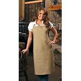HIgh Quality Professional Three Pocket Butcher Apron -- MADE IN USA, Pink by 