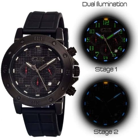 Tritium Tube Men's Circle Watch Primary Color: Black / Gunmetal