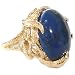 Vintage Lapis Lazuli Cocktail Ring in 14k Yellow Gold