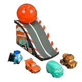 Finn McMissle SQUINKIES disney pixar CARS 2 A PORTO CORSE - 4 squinkies + rampe - SERIE 1