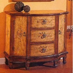 Hardwood And Veneer Vestibule Console by