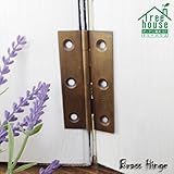 H型のシンプルな真鍮製蝶番。アンティーク調真鍮製蝶番 v005