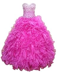 Beaded 2015 Organza Sleeveless Quinceanera Dress/Wedding Dress 