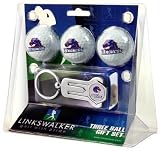 Boise State Broncos 3 Golf Ball Gift Pack w/ Hat Clip - NCAA College Athletics