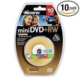 Memorex Mini DVD+RW 10 Pack