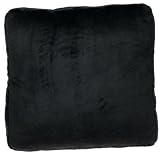 Brentwood Microplush 18-by-18-Inch Box pillow, Ebony
