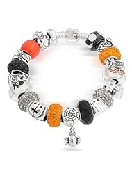 Bling Jewelry 925 Sterling Silver Halloween Bead Bracelet