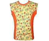 MaxOut UPF 50+, UV Protective Girl's Allover Print Short Sleeve Rashguard (Girls Sizes 4-6X)