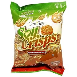 Genisoy Soy Crisps, Apple Cinnamon Crunch, 1-Ounce Bags (Pack of 18)
