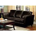 Dark Brown Bicast Leather Contemporary Design Sofa Couch