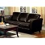 Dark Brown Bicast Leather Contemporary Design Sofa Couch