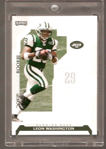 2006 Playoff NFL Football Leon Washington New Jersey Jets Limited Rookie Card #99 - Mint Condition - In Protective Acrylic Display Case!