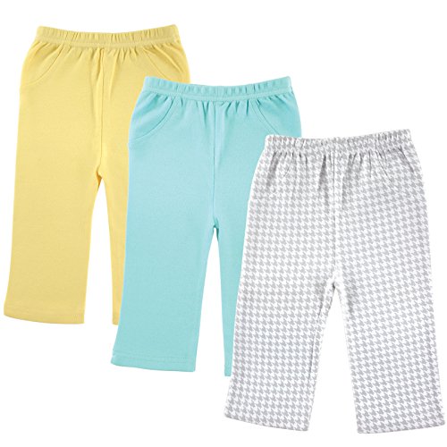Luvable Friends 3-Pack Printed Pants, Grey Checker, 9-12 Months