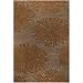 5' x 8' Bombay Goldenrod, Sepia & Ochre Chrysanthemum Flower Medallion Throw Rug