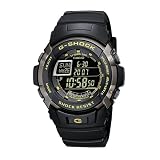 G-Shock Men's Quartz Watch with Black Dial Digital Display and Black Resin Strap G-7710-1ERby Casio