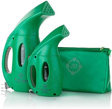 Joy Mangano My Little Steamer and Go Mini Shine Like a Gem Set with Glam Bag - Emerald Green