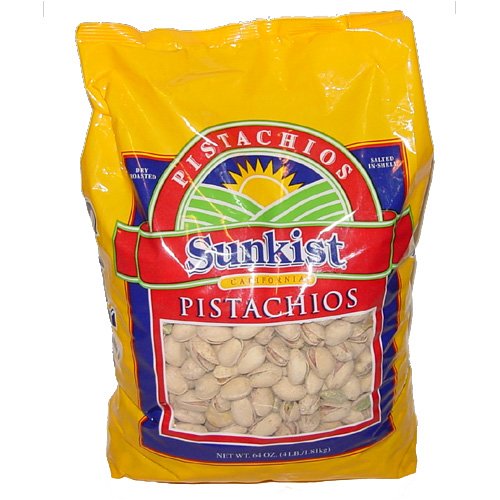 Sunkist California Dry Roasted Salted In-Shell Pistachios Net Wt. 64 oz by Sunkist