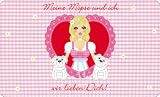 Fr�hst�cksbrettchen mit Spruch MEINE M�PSE UND ICH 23x14cm aus Resopal
