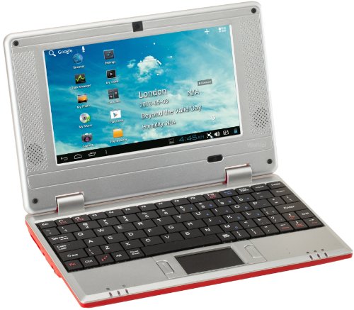 WolVol ANDROID RED 7" Mini Laptop Notebook Netbook PC WiFi TONS of Apps and Games Android 2.2 Market Built-in Camera 4gb HD 256mb Ram 2-4HR Battery Life (INCLUDES: Velvet Pouch Case, Charger, Mini Optical Mouse)