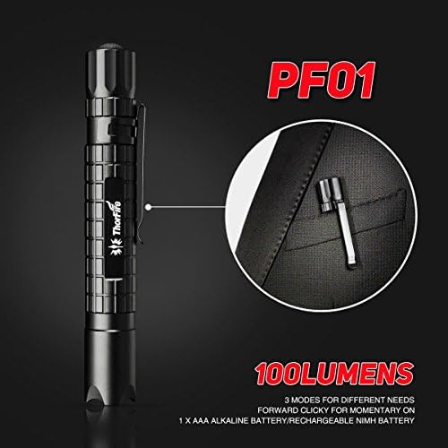 ThorFire PF01 Penlight CREE XP-E2 R3 Mini EDC LED Flashlight Clip AAA