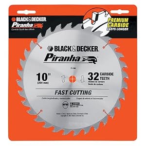 Black and Decker 10 PIRANHA� 32T Saw Blade - Carded Part No. 77-740 by 