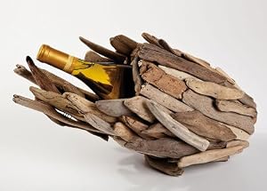 Driftwood Single Wine Bottle Holder [Kitchen]