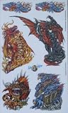 GUITAR TATTOOS ＃14 PSYCHEDELIC DRAGONS ギター用タトゥーシール